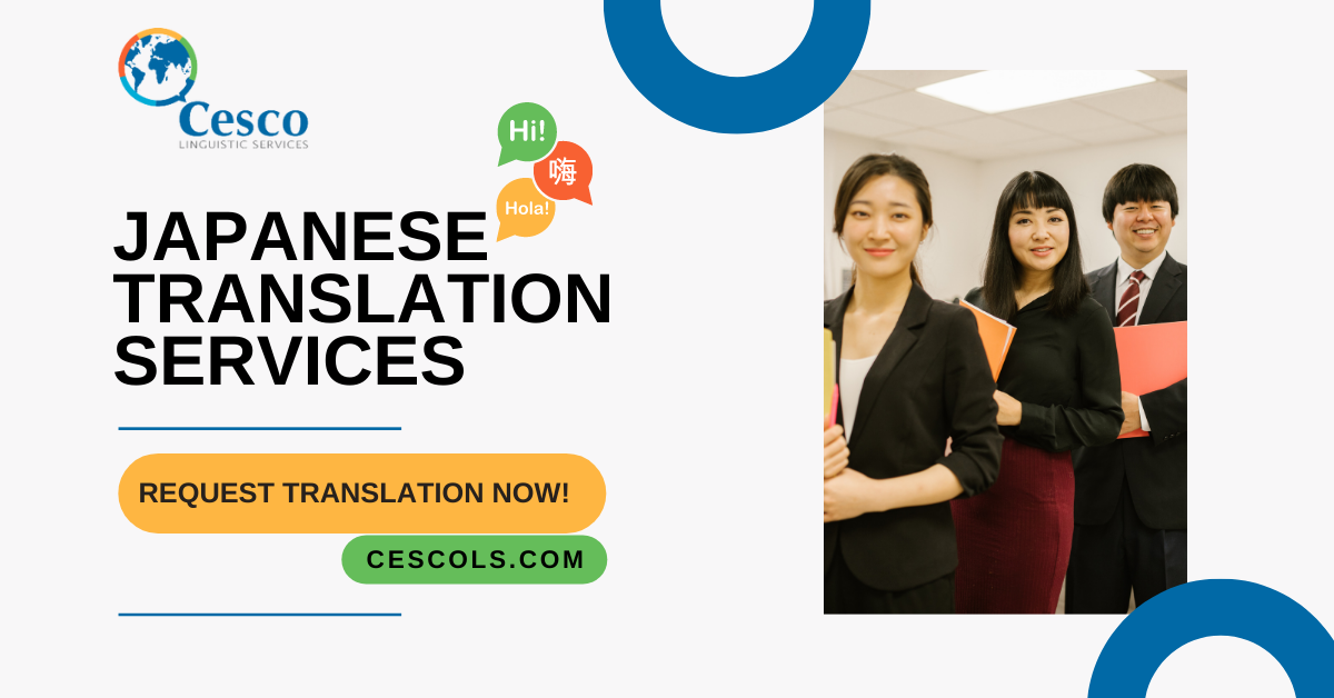 Japanese Translation Services Cesco Linguistic Services